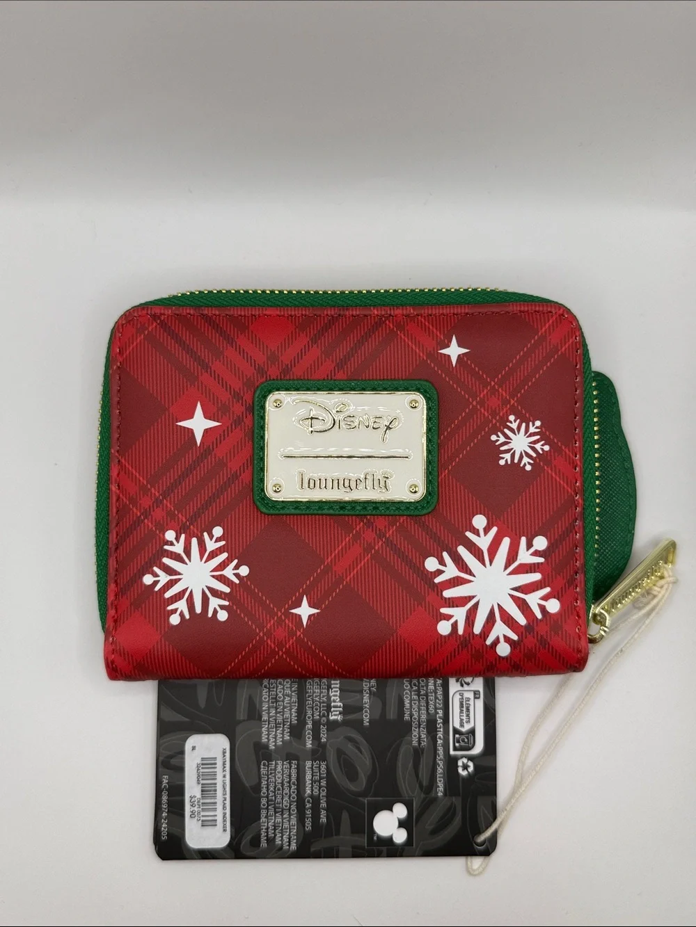 Disney Loungefly Baymax Holiday Lights Compact Zip Wallet